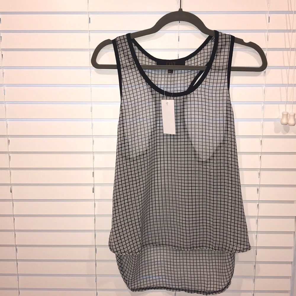 High/low sheer racer back tank
